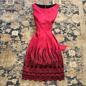 Pink and black dress